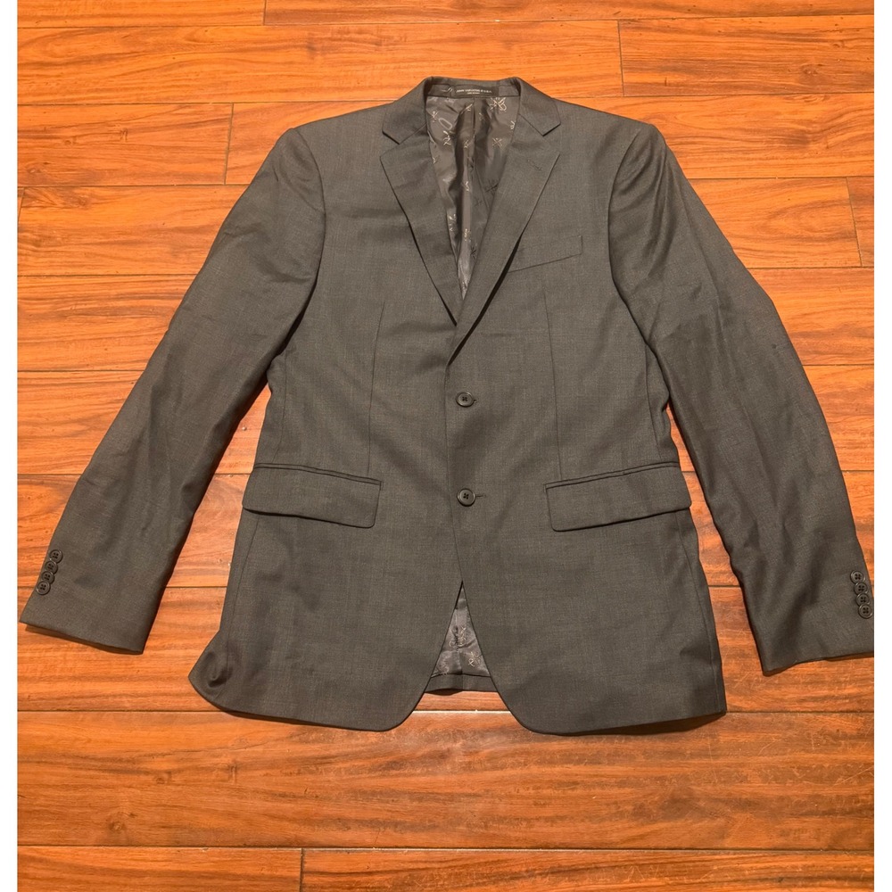 John Varvatos Star USA Mens Blazer Charcoal Gray Two Button Sport Coat Jacket